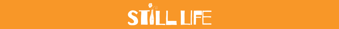 The Still Life logo on an orange background
