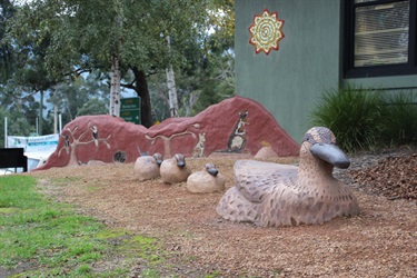 Community art - Ducks in the garden