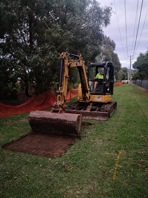 Construction works in Chirnside Park.