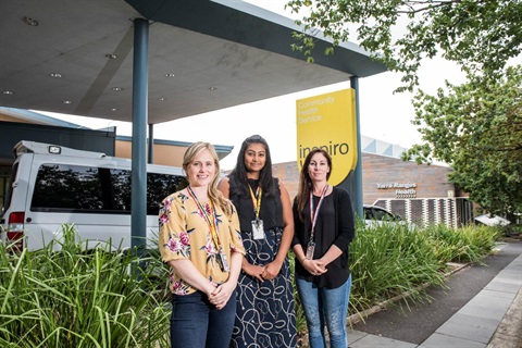 Inspiro Youth Counsellors in front of their Lilydale office.