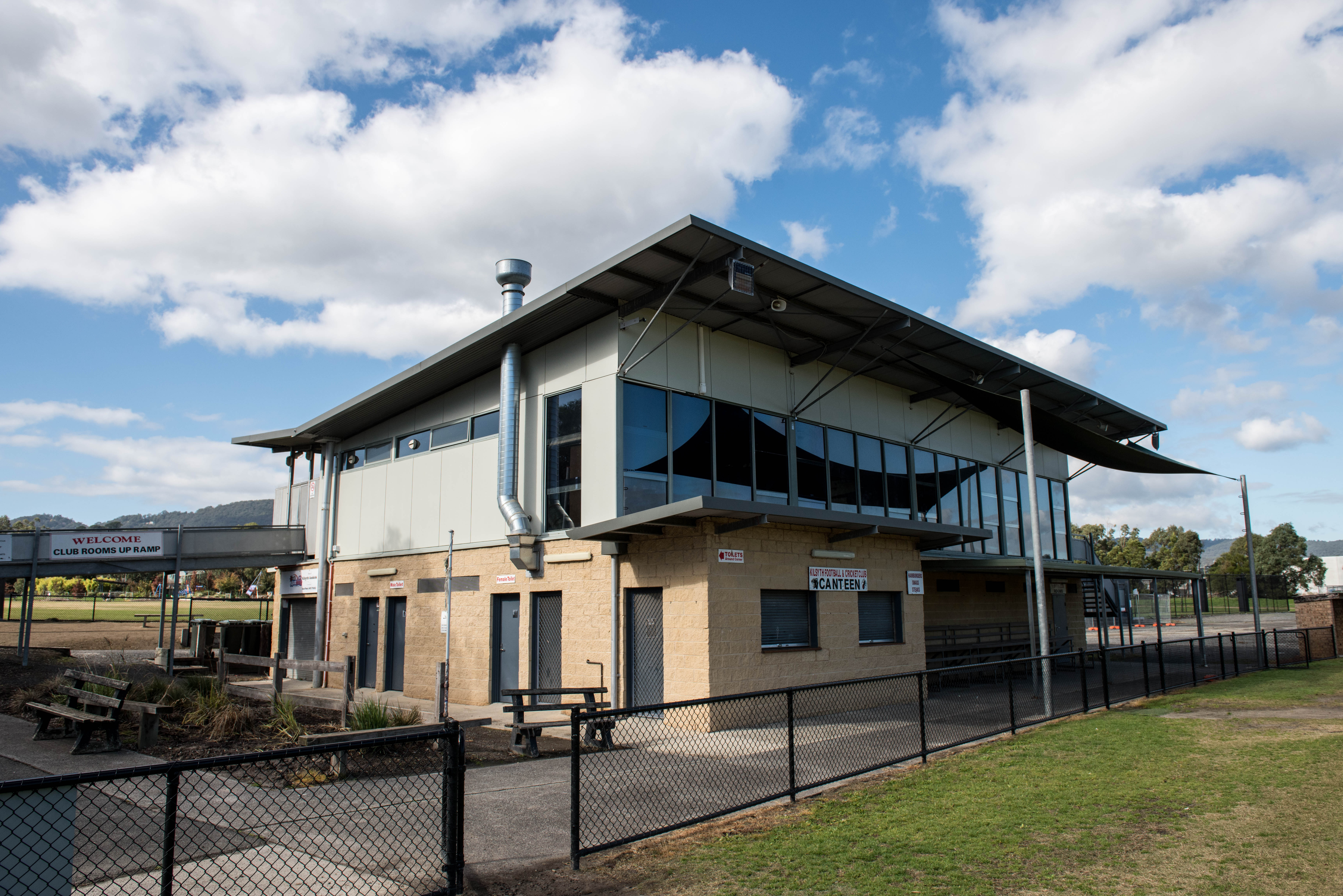 The pavilion at Pinks Reserve.