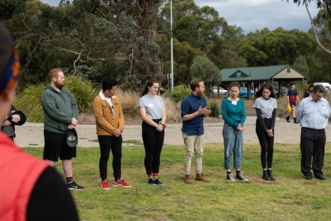 Leading for the Future participants taking part in an activity on their final day.