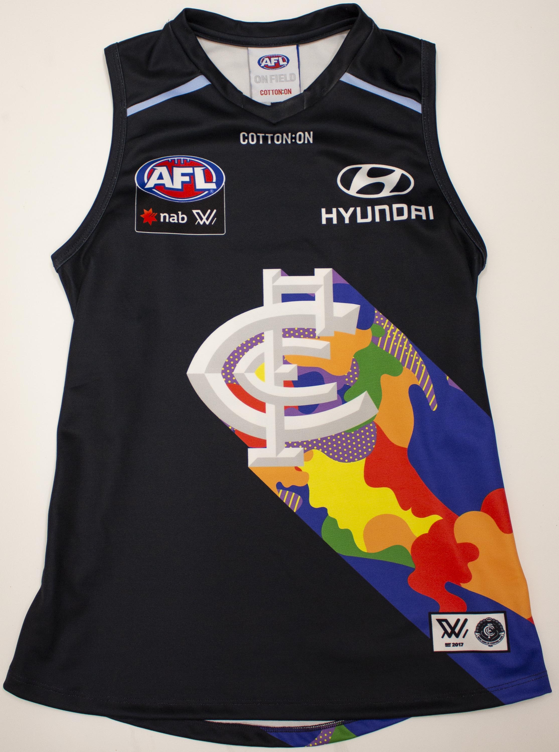 An AFLW jersey for Carlton Football Club.
