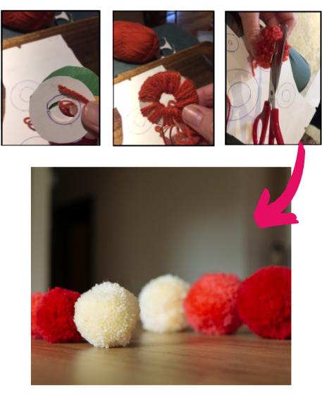 Making pom poms visual instructions