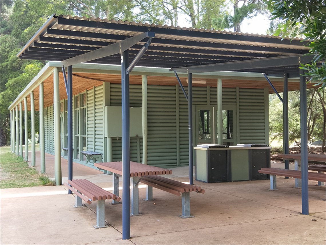 BBQ area outside the pavillion