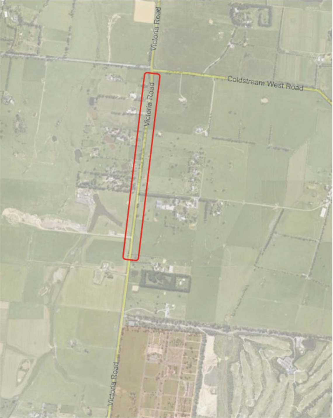 Road works between Coldstream West Road and 175 Victoria Road.