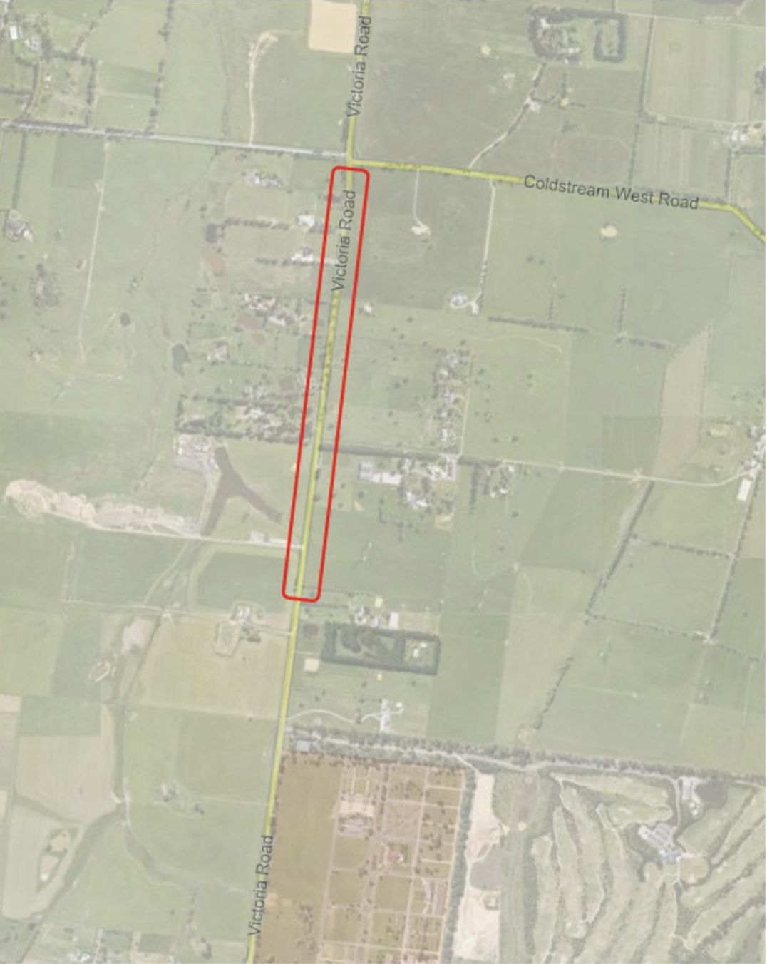Road works between Coldstream West Road and 175 Victoria Road.