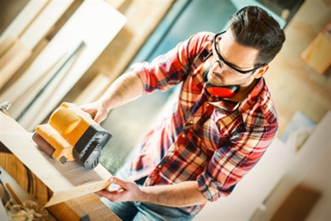 Person working on their home renovation