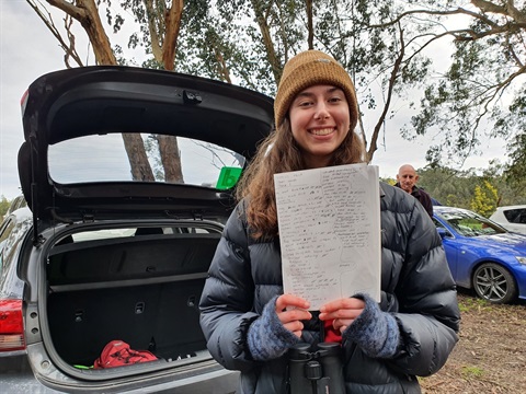 Volunteers_Molly_Bird-Platypus-Frog-survey-3.2ha-track-3-WYCK-YNCA-2022-0817-image-S.Tardif-copy