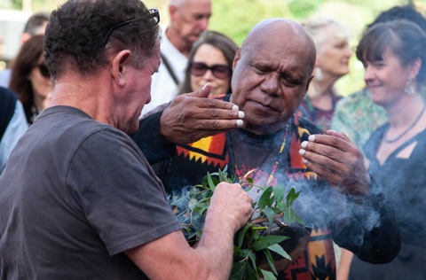 Smoking ceremony at the Memo Hall