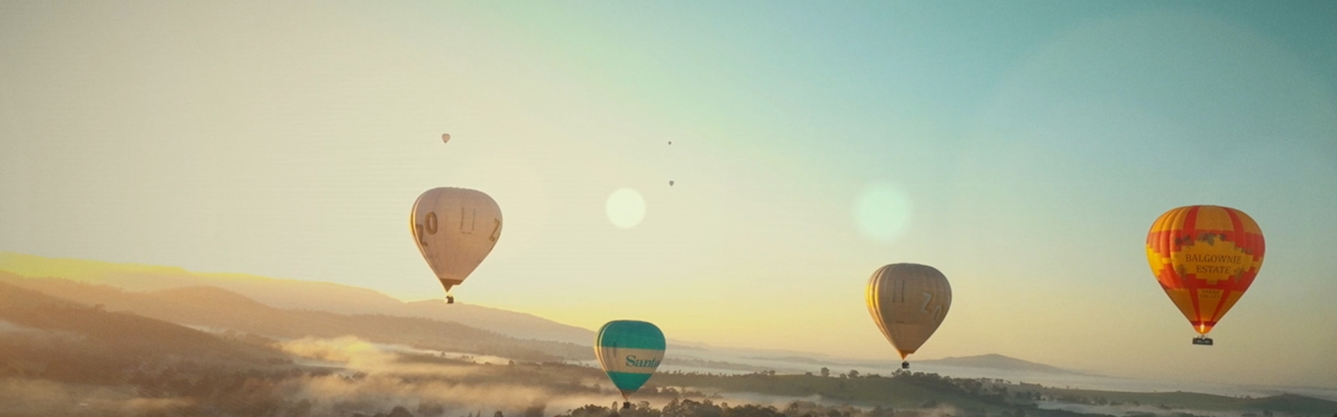 Hot air balloons flying over the Valley