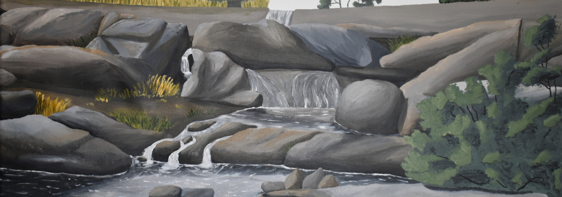 Image Lucinda Makin - Polly McQuinn Falls - acrylic on canvas - Lost in Serenity